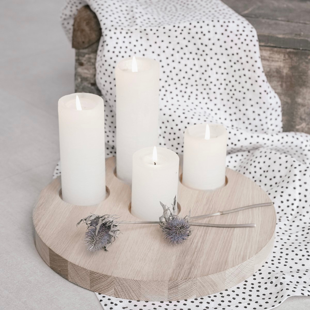 Eiken houten blokkaars houder