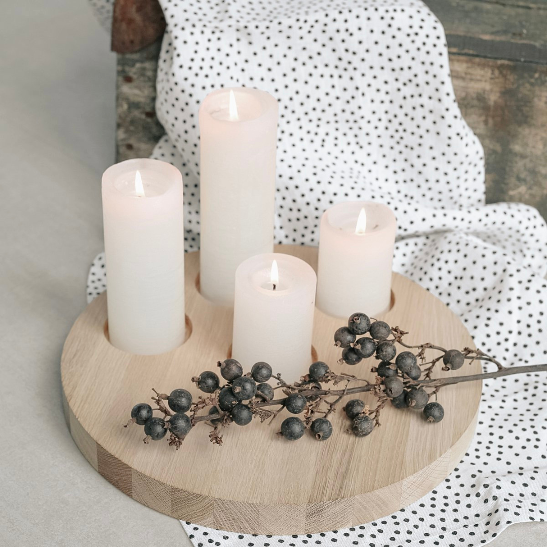 Eiken houten blokkaars houder